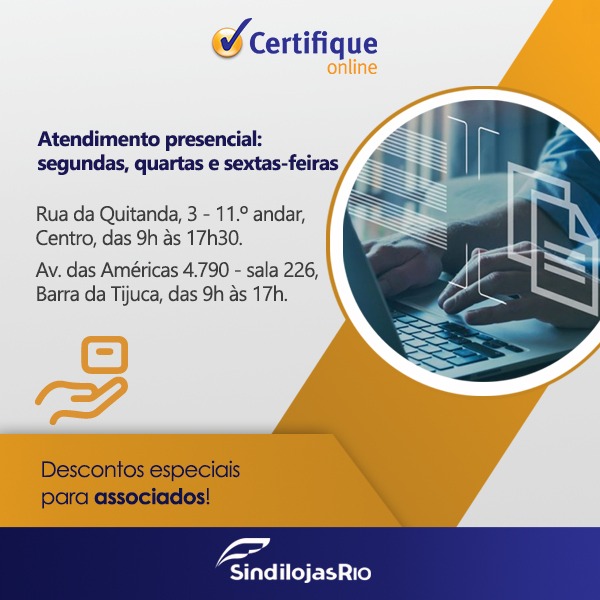 Você está visualizando atualmente Certificação Digital – Empresas associadas ao SindilojasRio têm descontos e atendimento especiais