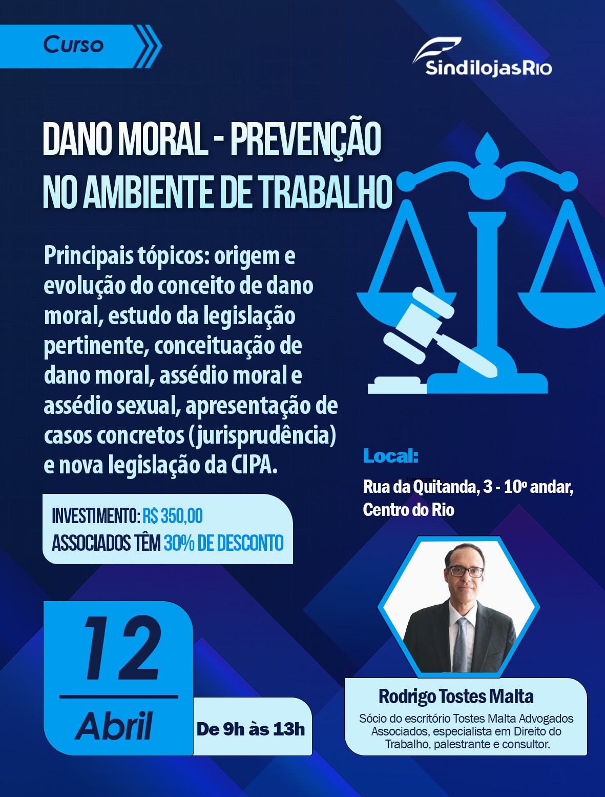 Você está visualizando atualmente Curso: Dano Moral – Prevenção no ambiente de trabalho