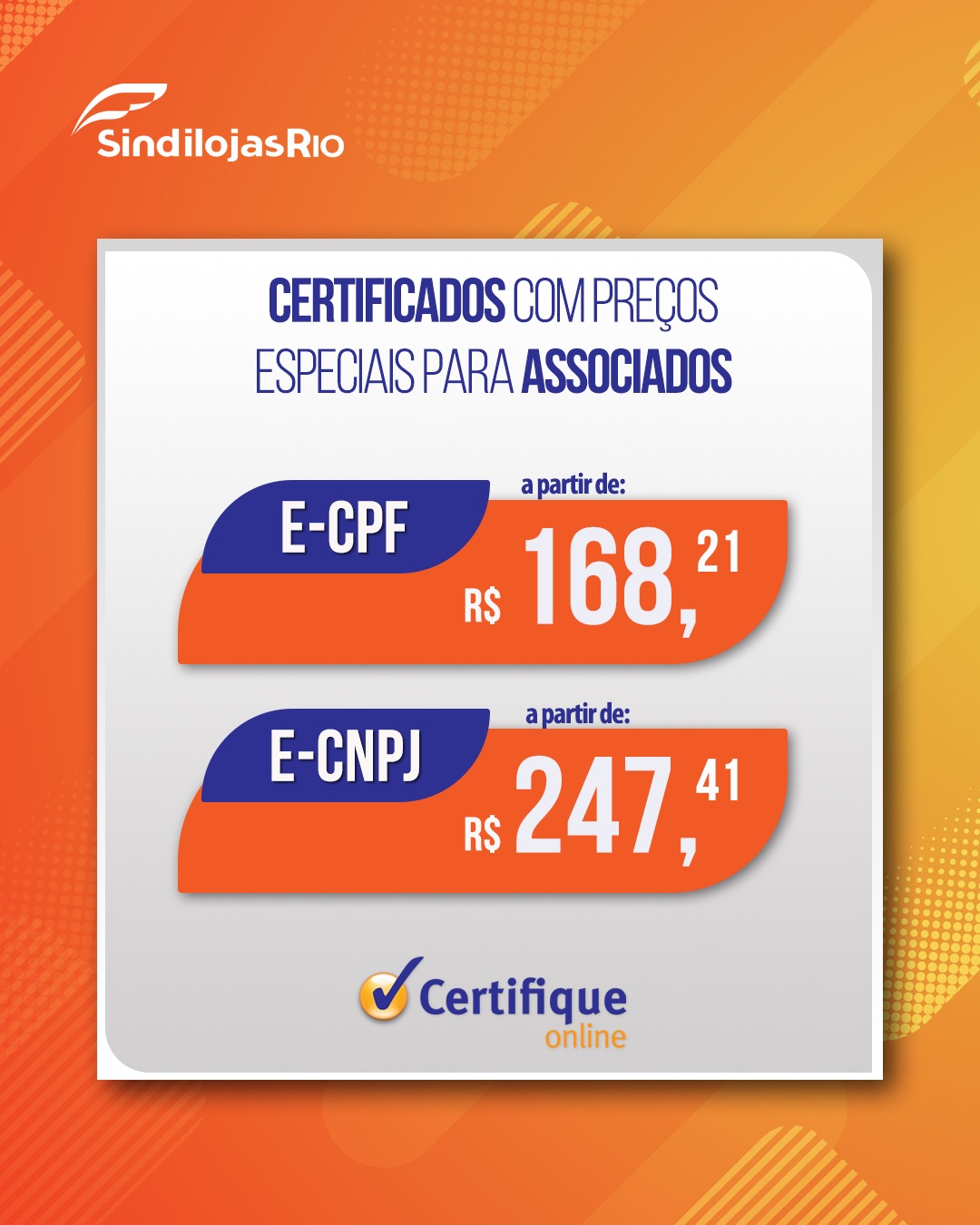 No momento, você está visualizando Certificados Digitais – Condições Exclusivas para Associados SindilojasRio