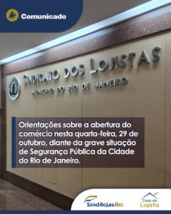 Leia mais sobre o artigo Nota Oficial – SindilojasRio