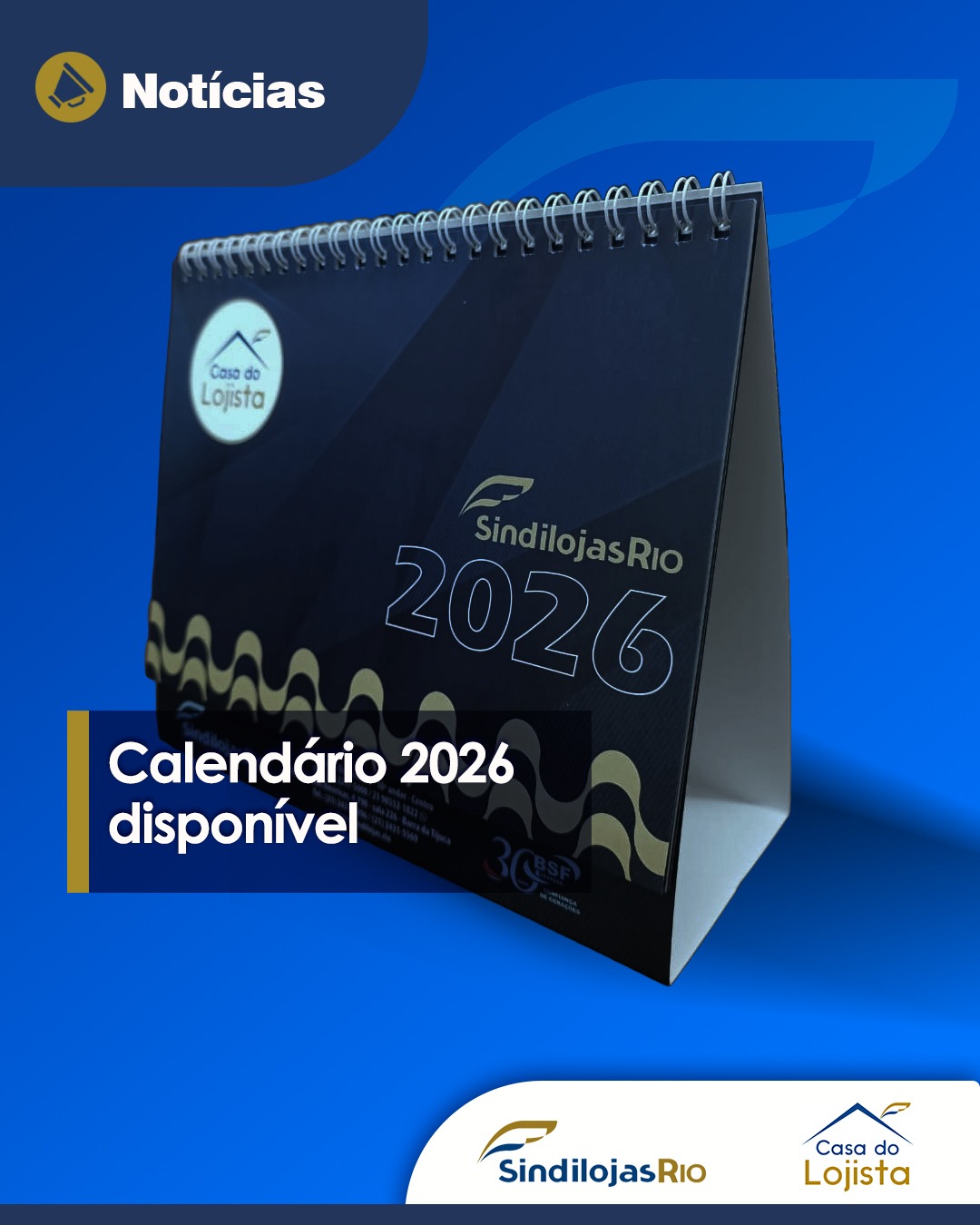 Leia mais sobre o artigo Calendário 2026 já disponível para os associados do SindilojasRio!